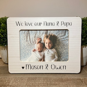 We love our Nana & Papa personalized picture frame, Grandpa gift, Father&#39;s Day gift, Grandpa Father&#39;s Day, Nana gift