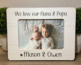 We love our Nana & Papa personalized picture frame, Grandpa gift, Father's Day gift, Grandpa Father's Day, Nana gift