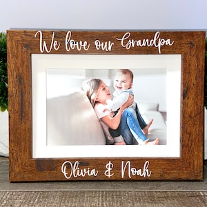 We love our Grandpa personalized picture frame, Grandpa gift, Father&#39;s Day gift, Papa Father&#39;s Day, Grandpa gift, Papa gift, gift for dad