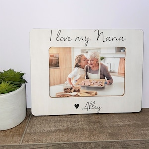 Ich liebe meine Nana personalisierter Bilderrahmen, Oma Geschenk, Muttertagsgeschenk, Oma Geschenk, Nana Muttertag, Mimi Geschenk, Nana Geschenk