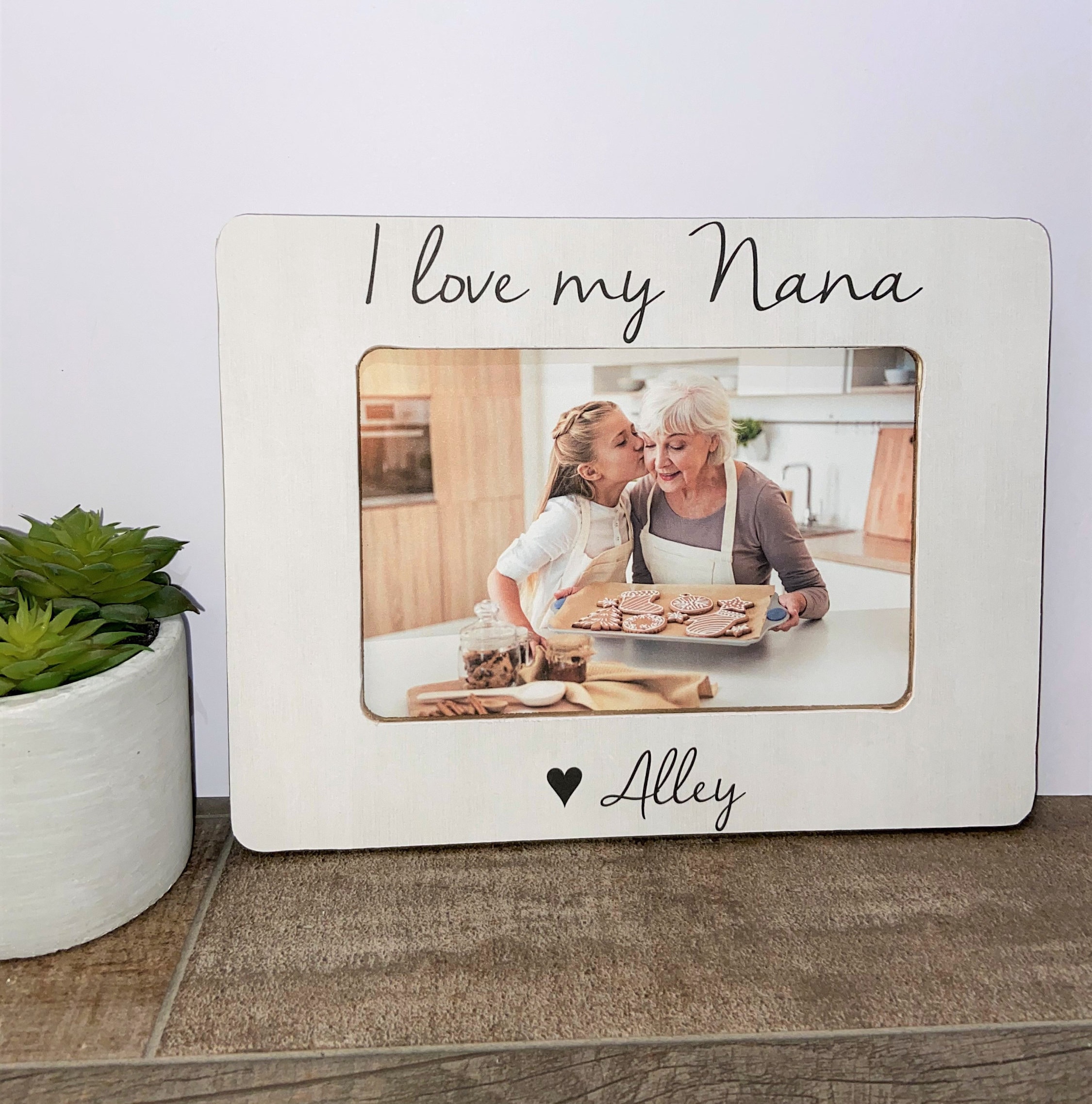 I love my Nana personalized picture frame Grandma gift Etsy