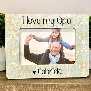 I love my Opa personalized picture frame, Grandpa gift, Father&#39;s Day gift, Grandpa gift, Opa Father&#39;s Day, Opa gift, Papa gift