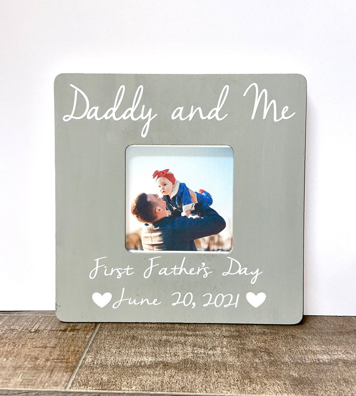 Daddy and me personalized picture frame Father's Day Etsy