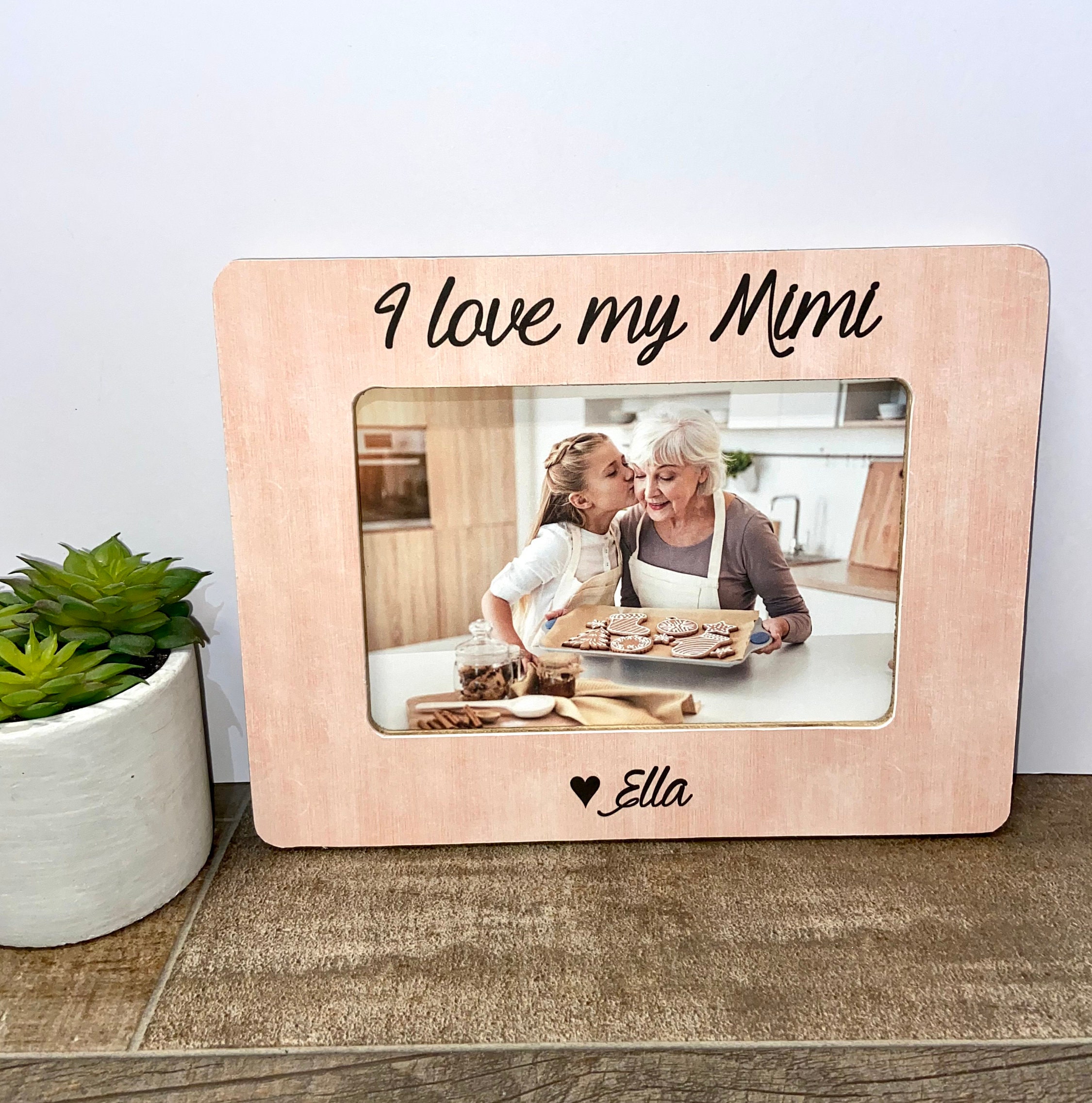 I Love My Mimi Personalized Picture Frame, Grandma Gift, Mother's
