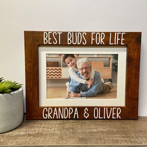 Best Buds for Life Opa personalisierter Bilderrahmen, Opa Geschenk, Vatertagsgeschenk, Papa Vatertag, Opa Geschenk, Papa Geschenk