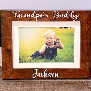Grandpa&#39;s Buddy personalized picture frame, Grandpa gift, Father&#39;s Day gift, Papa Father&#39;s Day, Grandpa gift, Papa gift