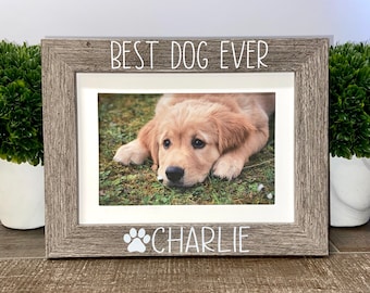 Best Dog Ever personalized picture frame, Dog gift, Pet owner gift, dog memorial gift, dog Dad gift, Fur Dad, Dog mom gift