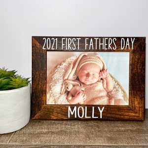 First Father&#39;s day personalized picture frame gift, Fathers Day gift, Dad gift, New dad gift, First Father&#39;s Day, Daddy and Me, Daddy gift