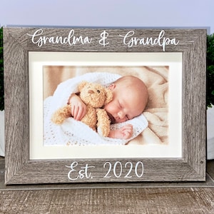 Grandma and Grandpa personalized picture frame, Grandpa gift, Father's Day gift, Grandpa Father's Day, Nana gift