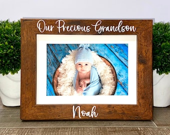 Kostbare kleinzoon gepersonaliseerde fotolijst, cadeau oma, Moederdagcadeau, cadeau grootvader, cadeau oma, cadeau opa, cadeau opa, kleinzoon