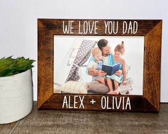We houden van je vader gepersonaliseerd fotolijstcadeau, Vaderdagcadeau, cadeau vader, cadeau nieuwe vader, eerste Vaderdag, papa en ik, cadeau voor papa