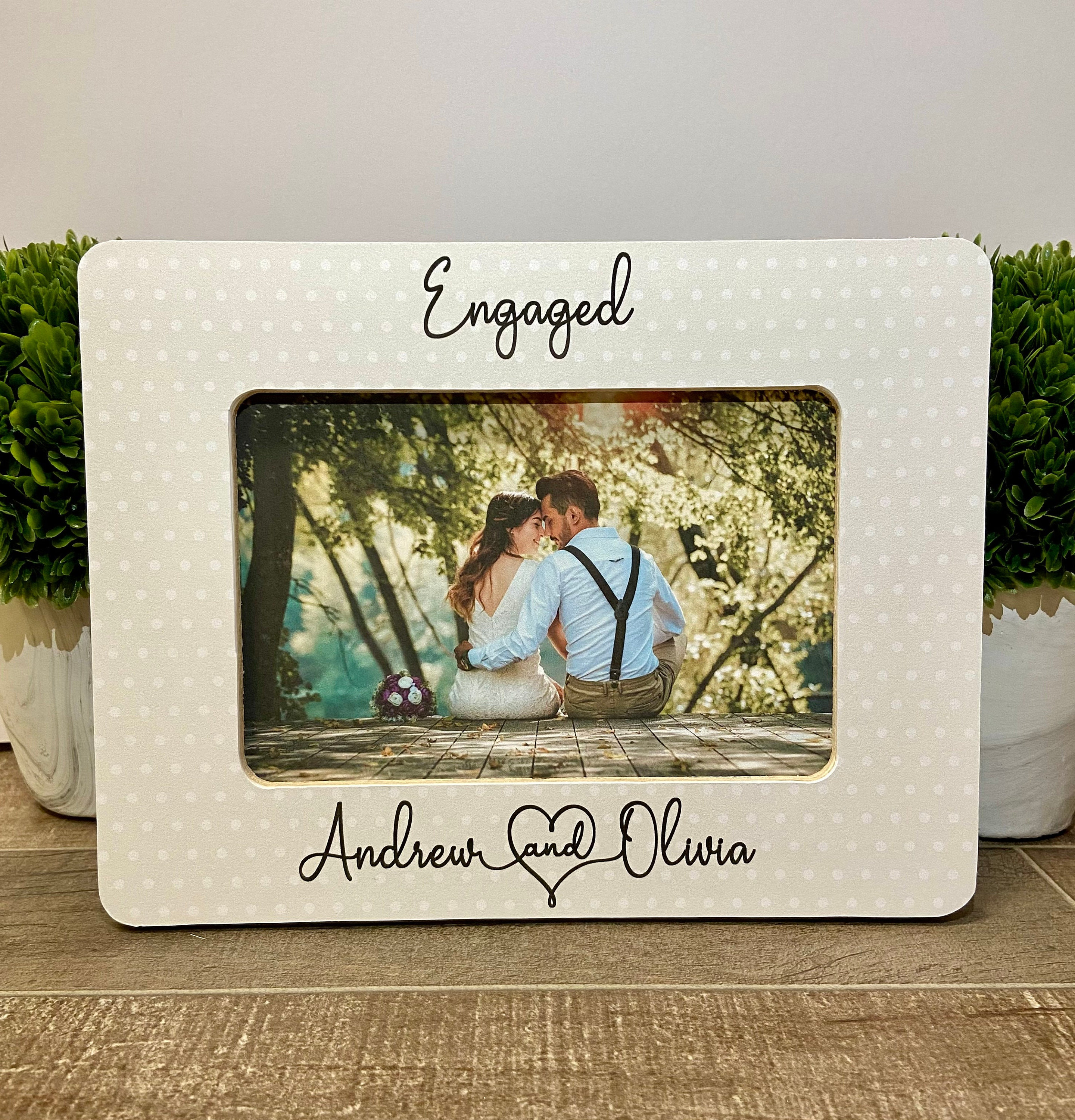 Engagement Picture Frame, Personalized Engagement Gift, Christmas ...