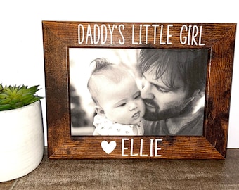 Daddy's little girl personalized picture frame gift, Fathers Day gift, Dad gift, New dad gift, First Father's Day, Daddy gift from daughter