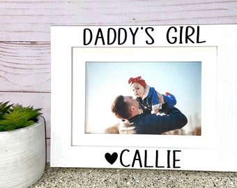 Daddy's girl personalized picture frame gift, Fathers Day gift, Dad gift, New dad gift, First Father's Day, Dad gift from daughter