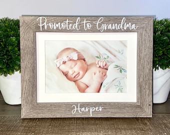 Promovido a marco de imagen personalizado de la abuela, regalo del Día de la Madre, regalo de Mimi, regalo de Nana, regalo para mamá, regalo para ella, regalo para la abuela