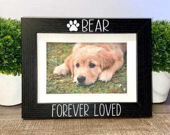Marco de fotos personalizado conmemorativo para mascotas "Forever Loved", regalo para perros, regalo para dueños de mascotas, regalo conmemorativo para perros, regalo para perros
