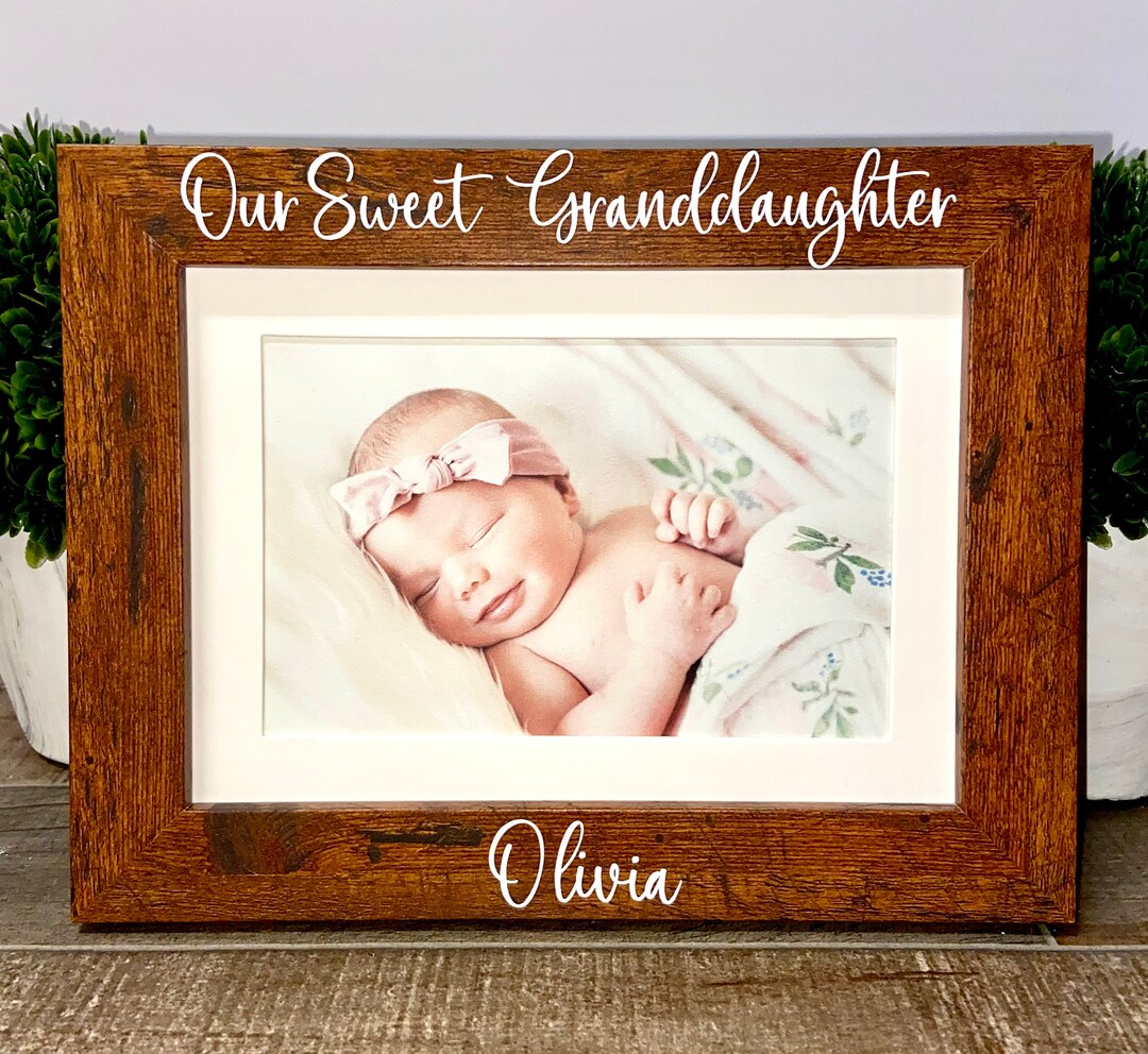 Our Sweet Granddaughter Personalized Picture Frame, Grandma Gift