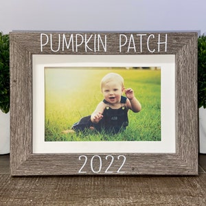 Pumpkin Patch picture frame, Fall picture frame, October picture frame, Pumpkin patch date frame