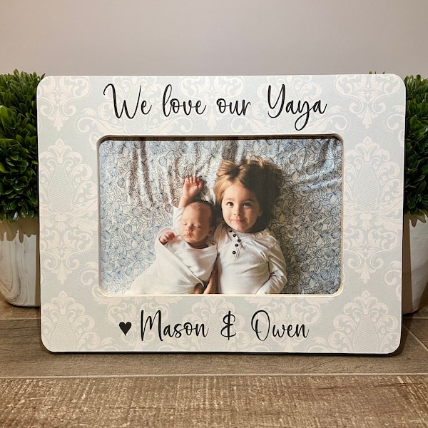 We love our Yaya personalized picture frame, Grandma gift, Mother's Day gift, Yaya gift, Nana Mother's Day, Mimi gift, Nana gift