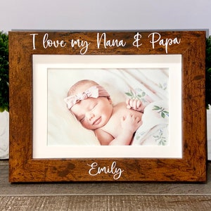 I love my Nana & Papa personalized picture frame, Grandpa gift, Father&#39;s Day gift, Grandpa Father&#39;s Day, Nana gift