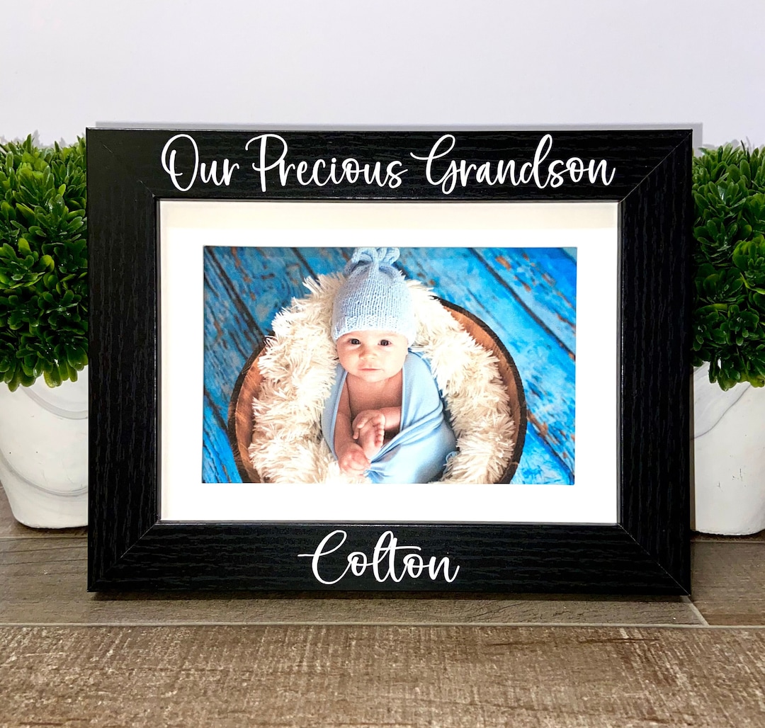Our Precious Grandson Personalized Picture Frame, Grandma Gift, Mother ...