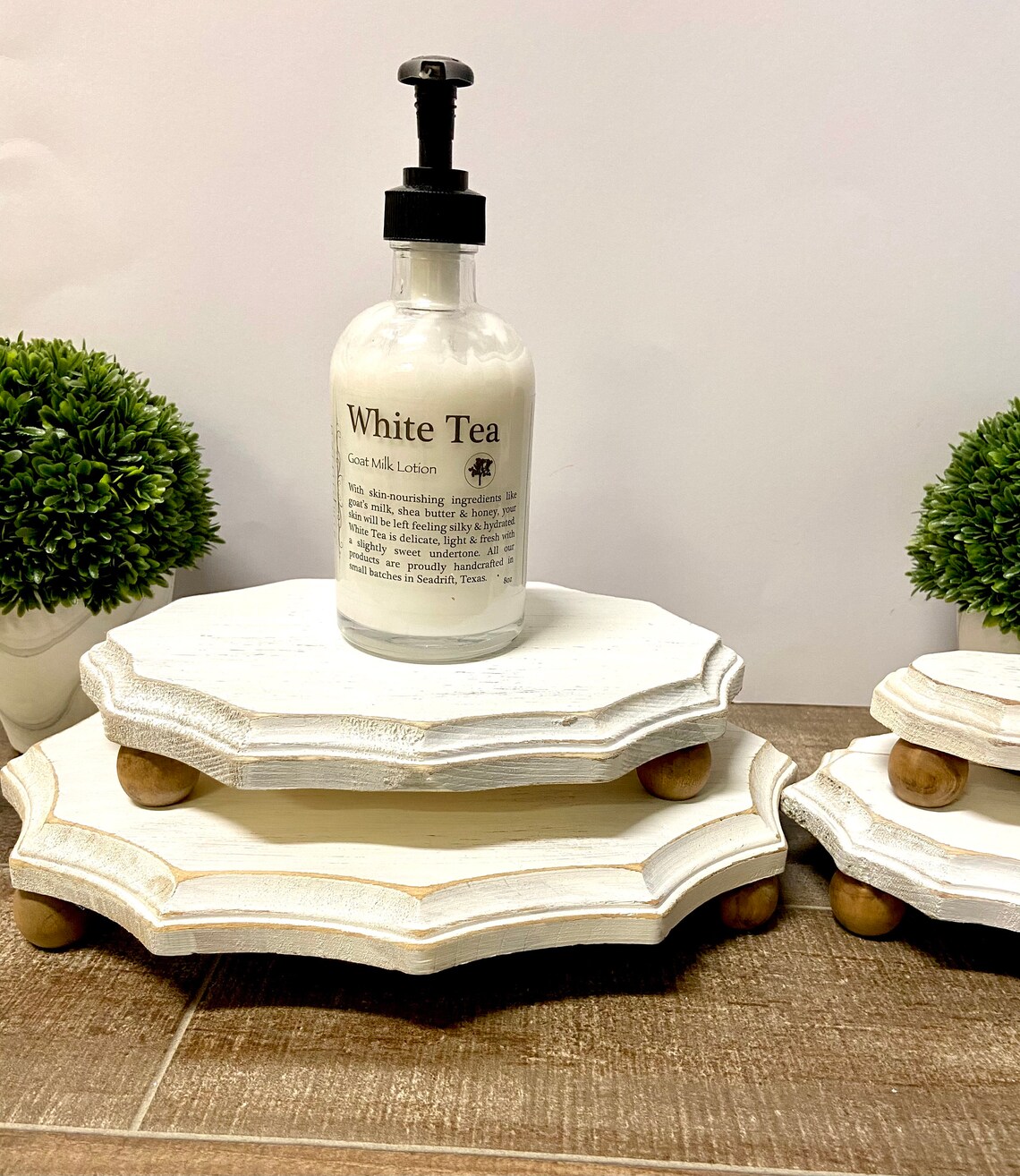 White Farmhouse Riser Mini Table Mini Stand Tiered Tray - Etsy