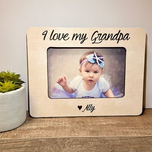 I love my Grandpa personalized picture frame, Grandpa gift, Father&#39;s Day gift, Grandpa gift, Papa Father&#39;s Day, Grandpa gift, Papa gift