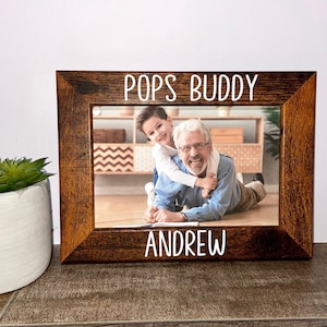 Pops Buddy personalisierter Bilderrahmen, Opa Geschenk, Geschenk zum Vatertag, Pop Geschenk, Pops Vatertag, Papa Geschenk, Geschenk für Papa