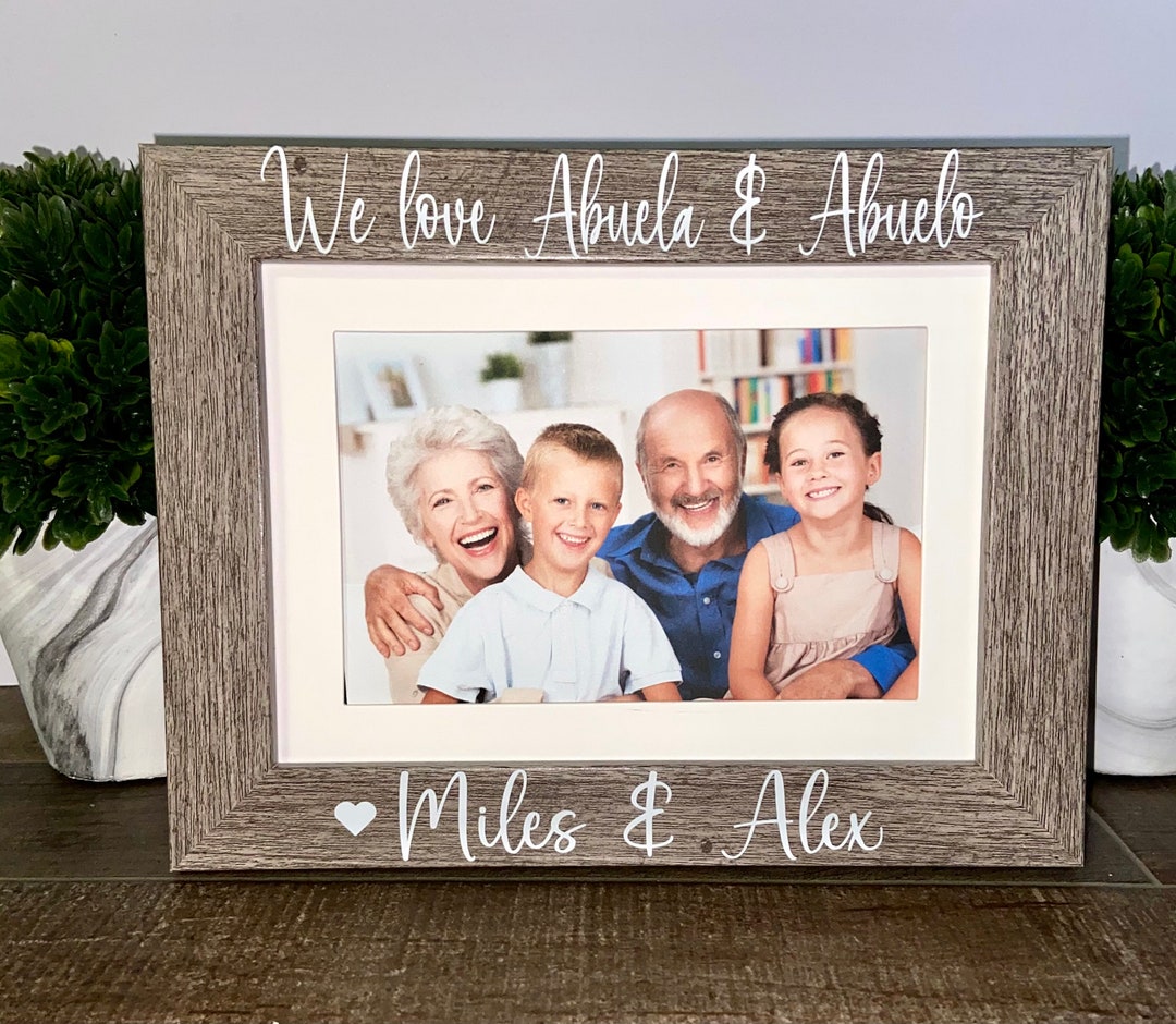 We Love Abuela & Abuelo Personalized Picture Frame, Abuela Gift, Father