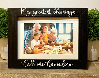 Minhas maiores bênçãos me chamam de porta-retratos personalizado da vovó, presente da vovó, presente do Dia das Mães, Nana Dia das Mães, presente Mimi, presente Nana