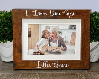 I love you Gigi personalized picture frame, Gigi gift, Gigi Mother's Day, Mimi gift, Granny gift, Nana gift