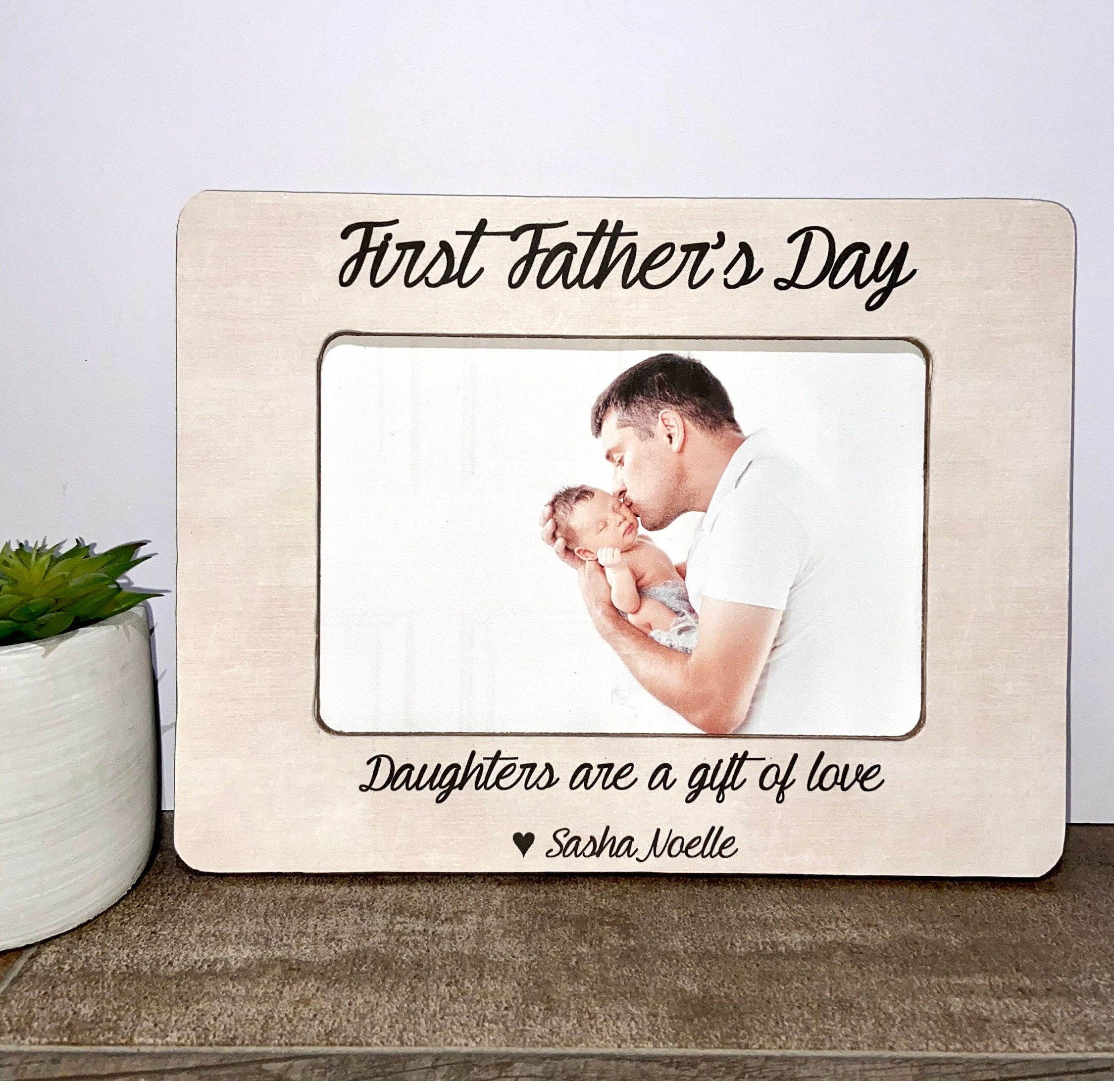 Erster Vatertag personalisierte Bilderrahmen Geschenk, Vatertagsgeschenk, Geschenk von Tochter