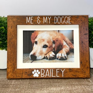 Cadre photo personnalisé moi et mon toutou, cadeau chien, cadeau pour propriétaire d'animal de compagnie, cadeau commémoratif de chien, cadeau de maman de chien, maman de fourrure, cadeau de papa de chien