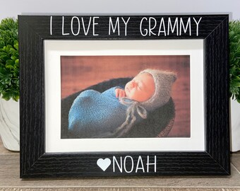 I love my Grammy personalized picture frame, Grammy gift, Mother's Day gift, Grandma gift, Mimi gift, Nana gift, gift for mom, gift for her