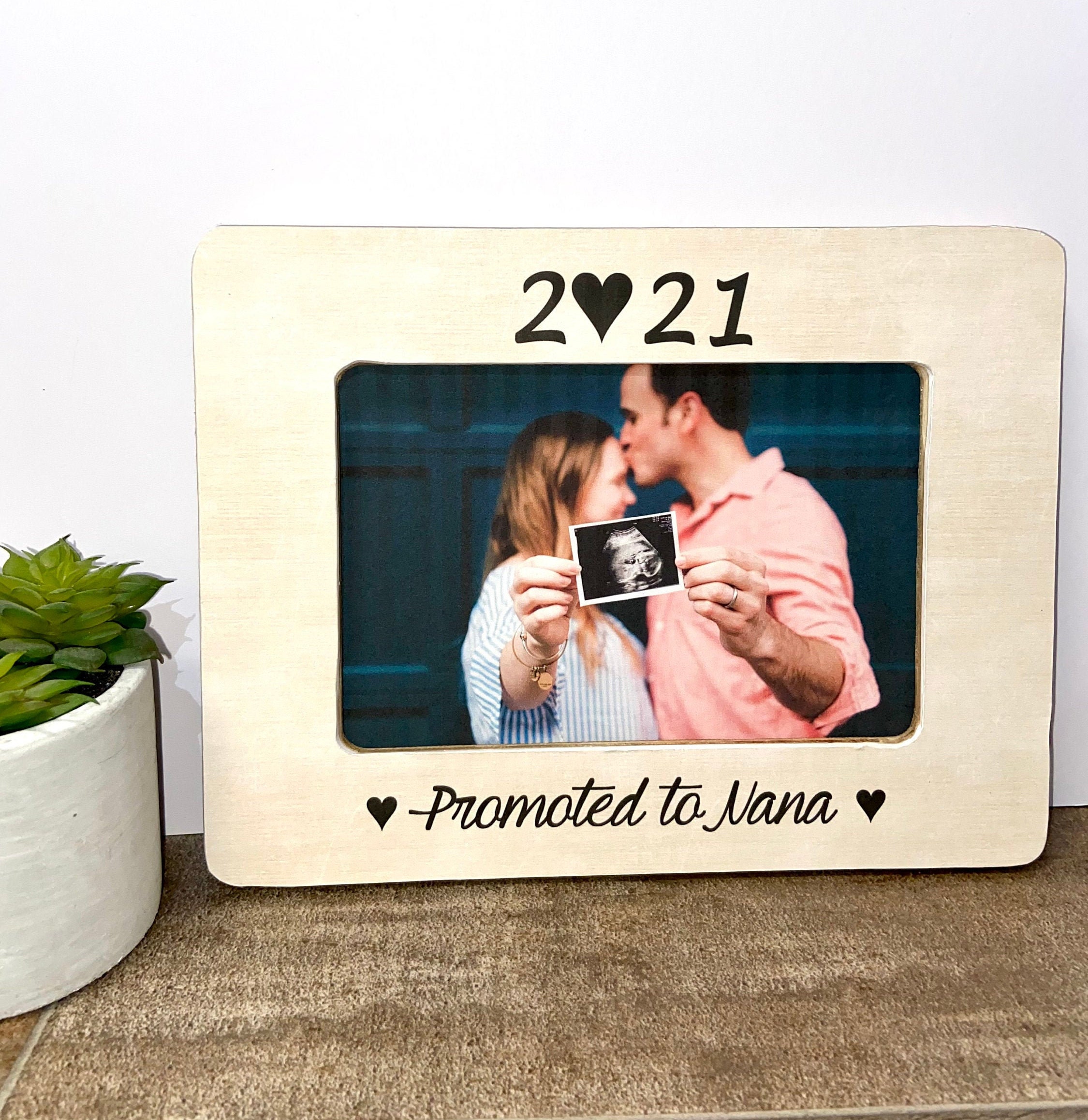 Promoted to Nana Personalized Picture Frame Birth Etsy UK