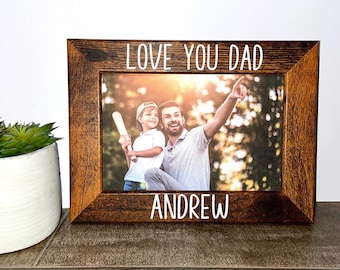 Ik hou van je vader gepersonaliseerd cadeau fotolijst, Vaderdagcadeau, cadeau vader, cadeau nieuwe vader, eerste Vaderdag, papa en ik, cadeau papa