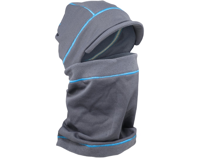 Peak Balaclava Hoodie - Slate/Turquoise