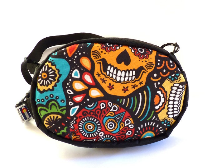 Fanny Pack Bum Bag Crossbody Bag - Mexican Sugar Skulls Print