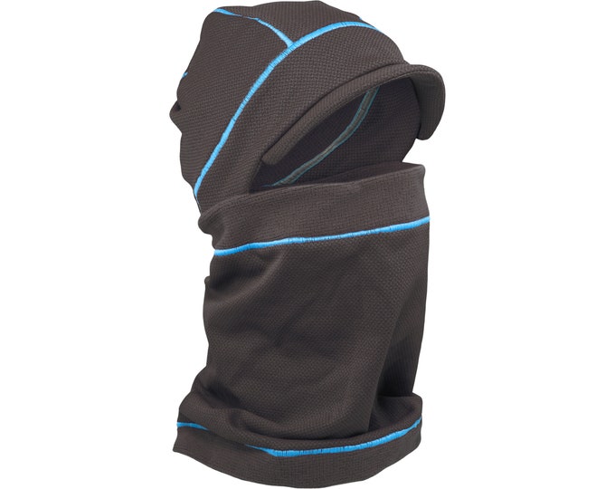 Peak Balaclava Hoodie - Onyx/Turquoise