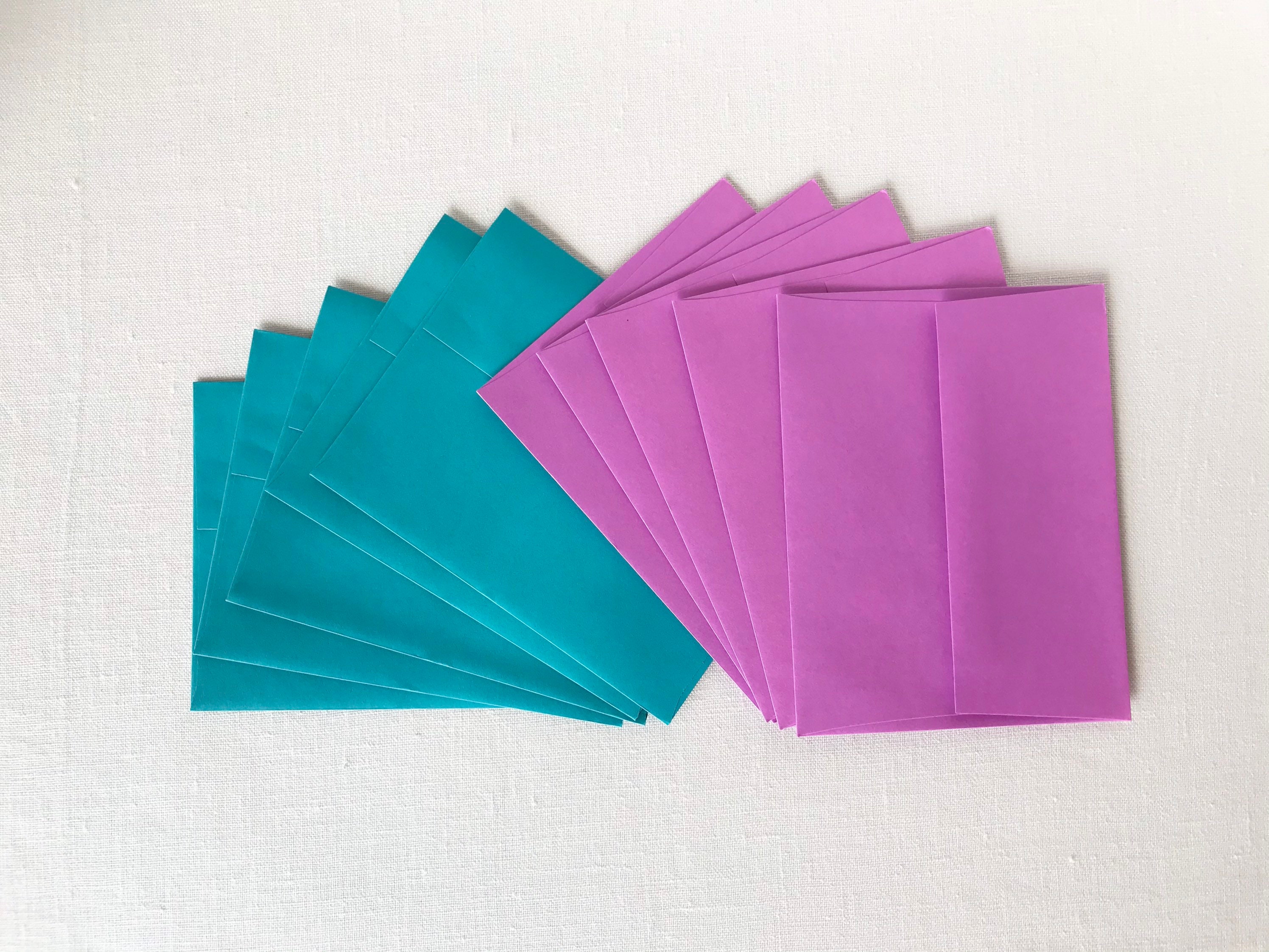 A2 Colored Envelopes 25 or 50 Pack of Color Envelopes Nail Mail