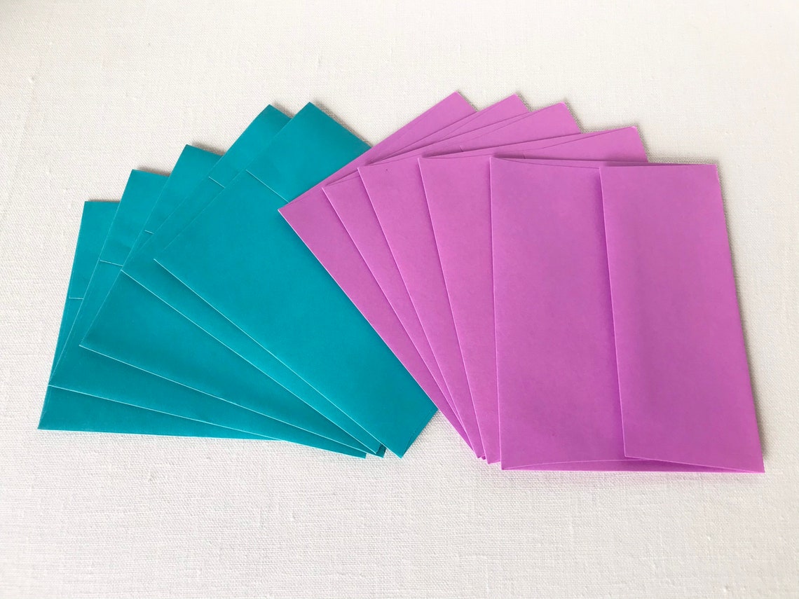 A2 Colored Envelopes 25 or 50 Pack of Color Envelopes Nail Mail