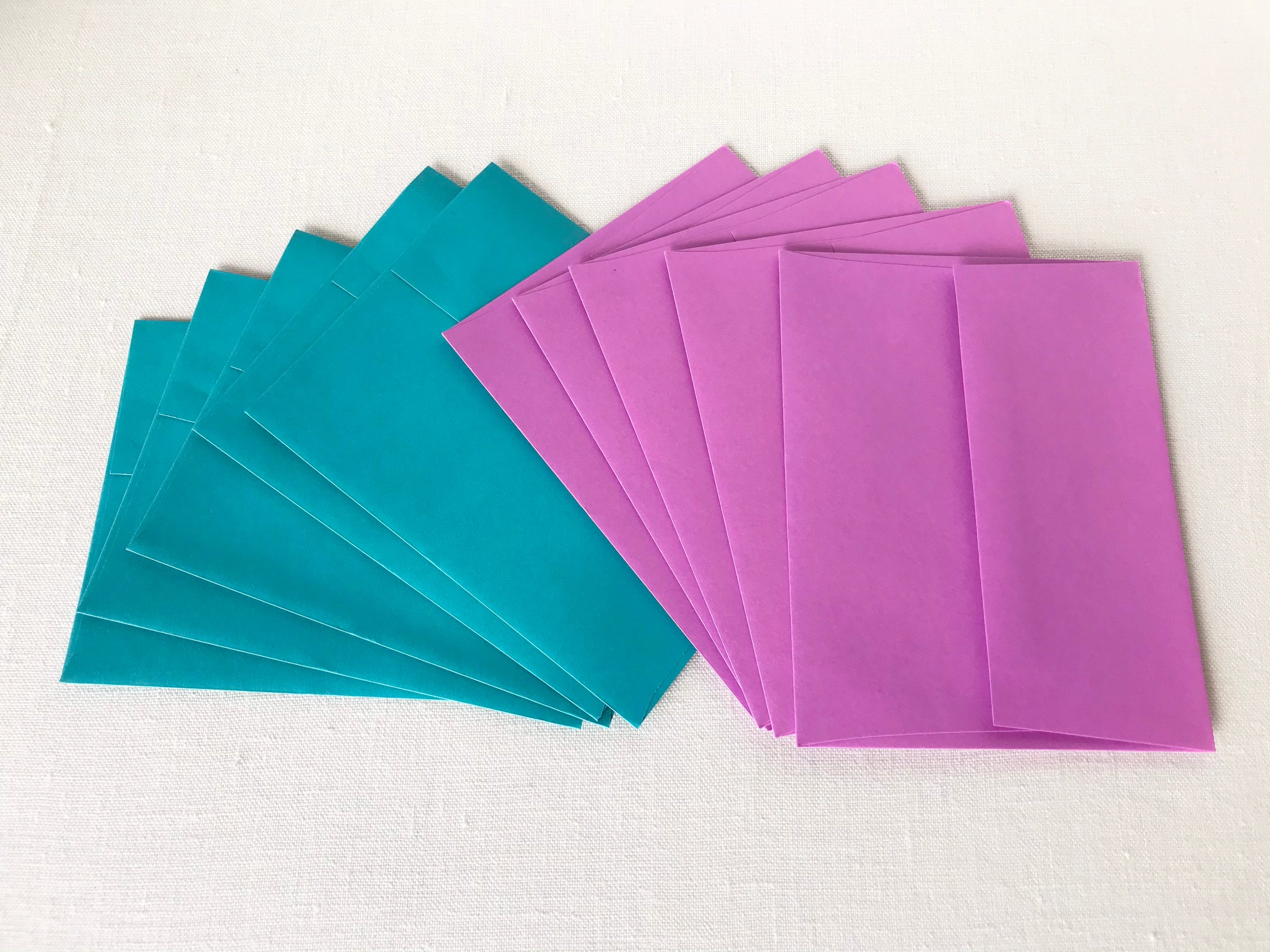 A2 Colored Envelopes 25 or 50 Pack of Color Envelopes Nail Mail