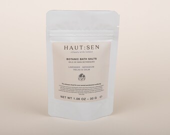 Lavender Geranium Bath Salts Pouch 30g | Bridesmaid Gifts Cheap| Cheap Wedding Favours | Wedding Favors for Guests in Bulk