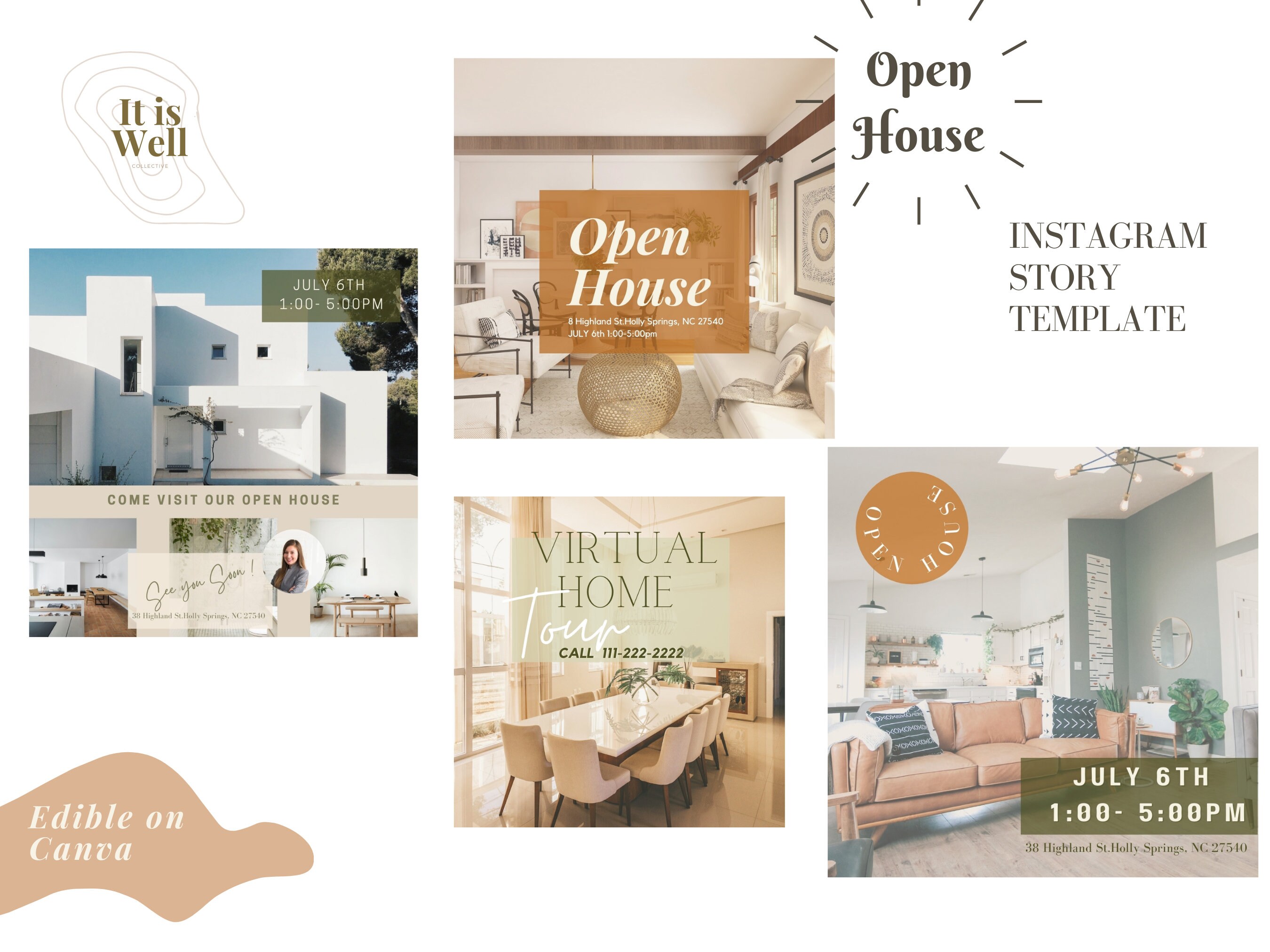 40 Minimal Realtors Instagram Post Template Social Media Etsy UK