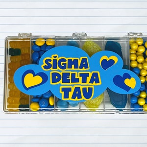 Personalized Acrylic Candy Box College, Sorority, Free Shipping