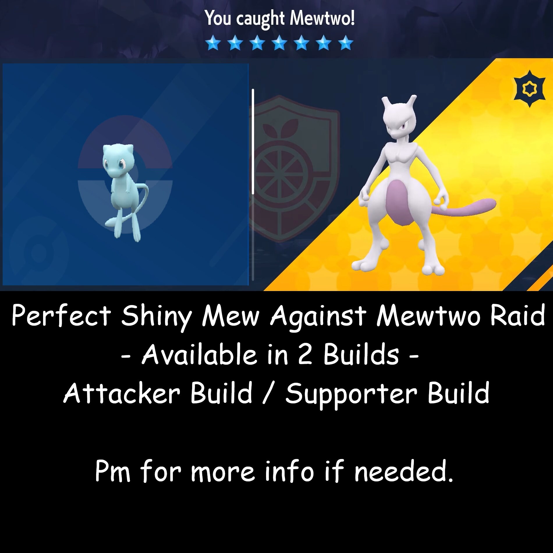 Pokemon Sword & Shield - 6 IVS MEWTWO + SHINY MEWTWO Pack