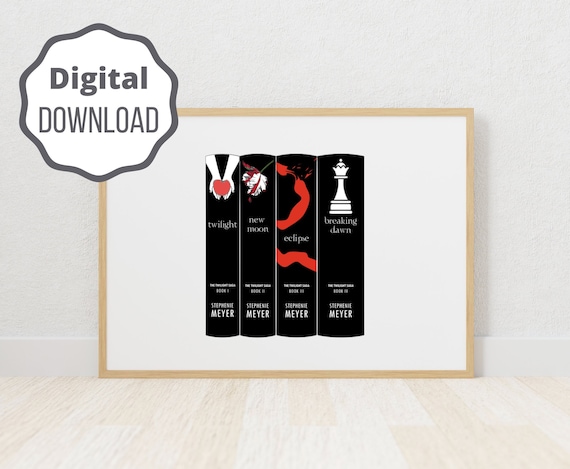 Twilight Saga Book Stack | Bookish Art | DIGITAL DOWNLOAD