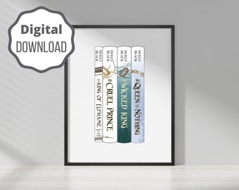 The Cruel Prince Book Stack | Bookish Art | DIGITAL DOWNLOAD