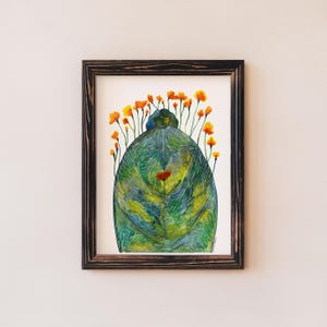 Divine Feminine Whimsical Earthy Spiritual Art Print - ‘What We Hold Inside’