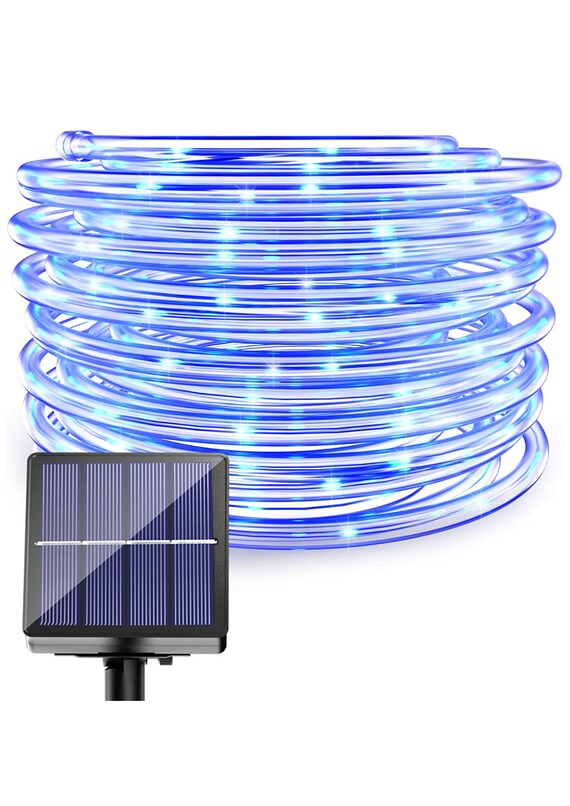 Solar Blue Rope Lights Outdoor 100 LED 39.37FT 8 Modes Solar Etsy